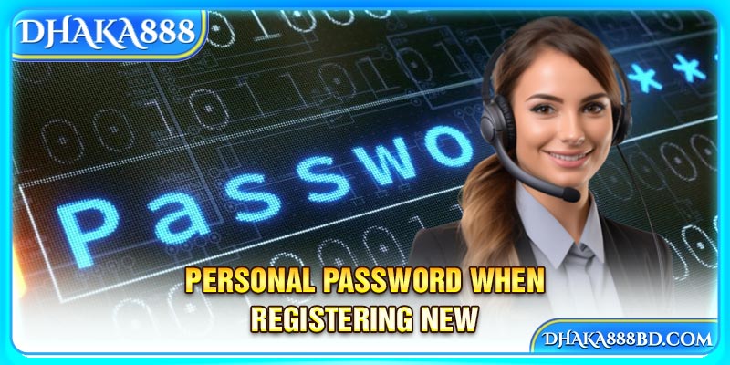 Personal password when registering new